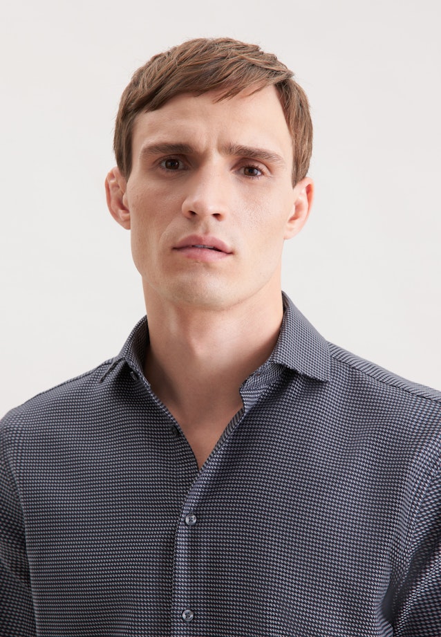 Regular Business shirt Pepita in Grey |  Seidensticker Onlineshop