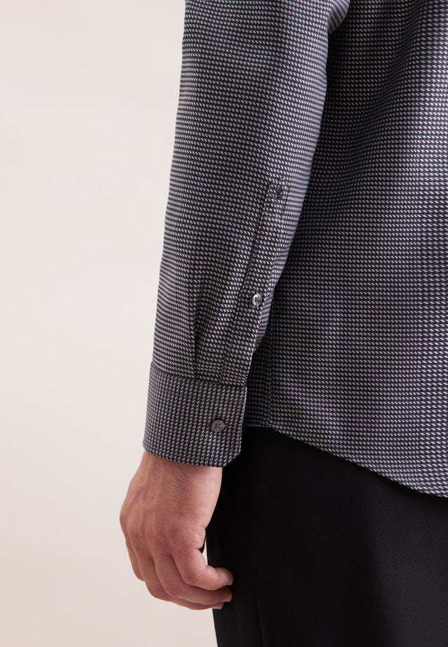 Regular Business shirt Pepita in Grey |  Seidensticker Onlineshop