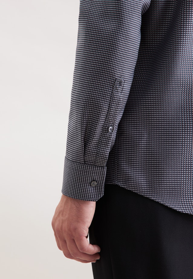 Regular Business shirt Pepita in Grey |  Seidensticker Onlineshop