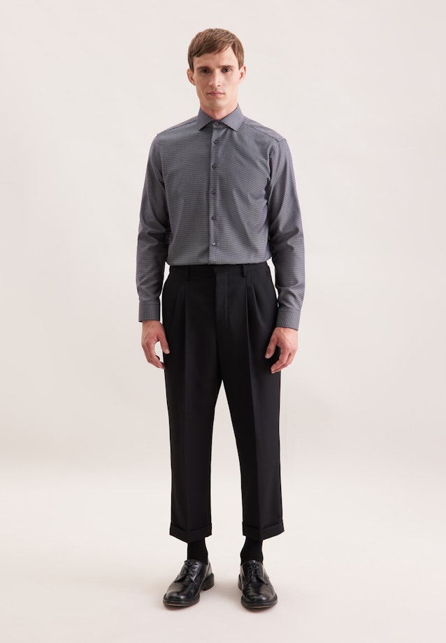 Regular Business shirt Pepita in Grey |  Seidensticker Onlineshop