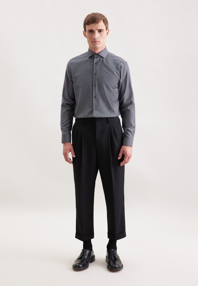 Regular Business shirt Pepita in Grey |  Seidensticker Onlineshop