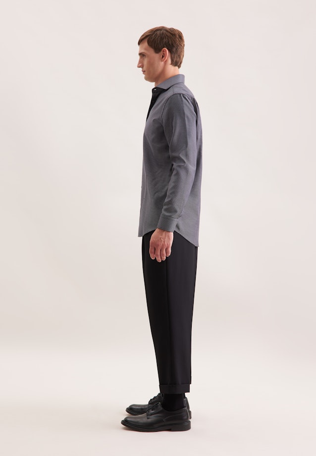 Regular Business Hemd Pepita in Grau |  Seidensticker Onlineshop