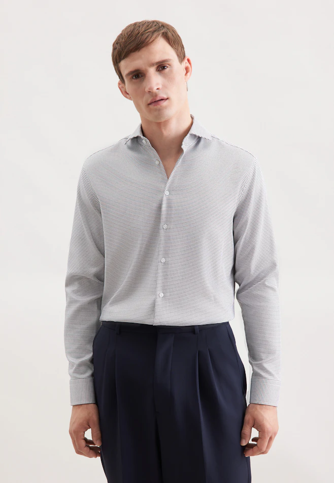 Regular Business shirt Pepita in Beige | Seidensticker online shop