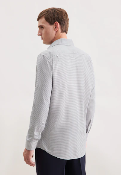 Regular Business Hemd Pepita in Beige |  Seidensticker Onlineshop
