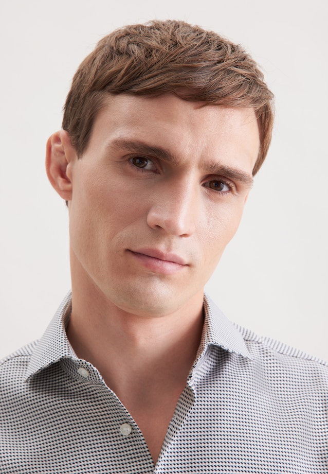 Regular Business shirt Pepita in Beige |  Seidensticker Onlineshop