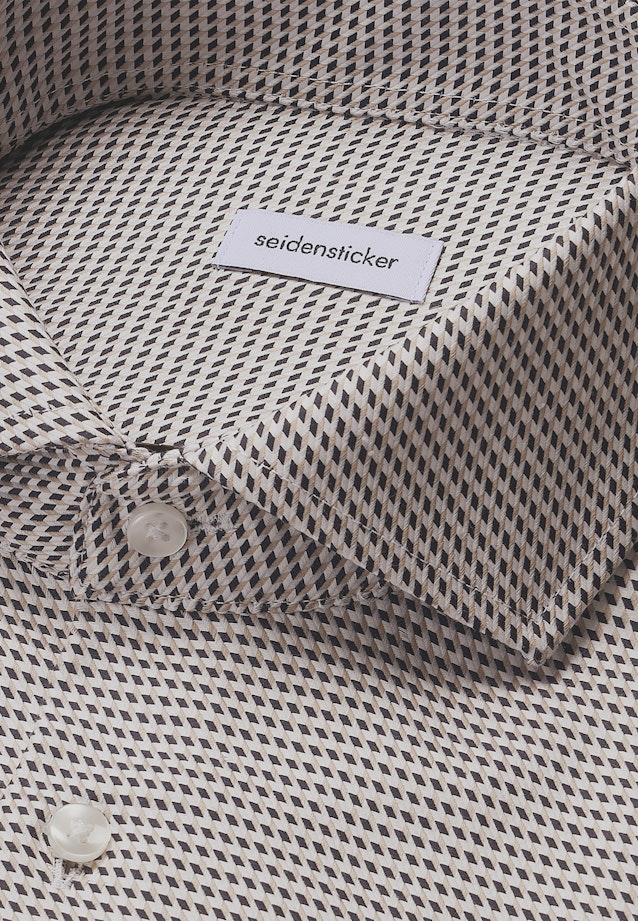Regular Business Hemd Pepita in Beige |  Seidensticker Onlineshop