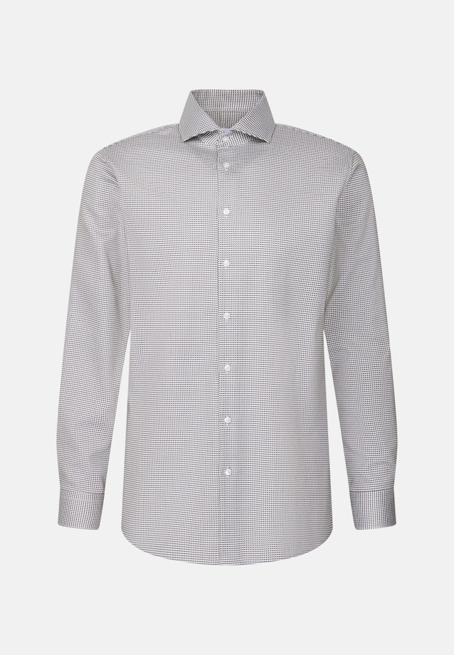 Regular Business Hemd Pepita in Beige |  Seidensticker Onlineshop