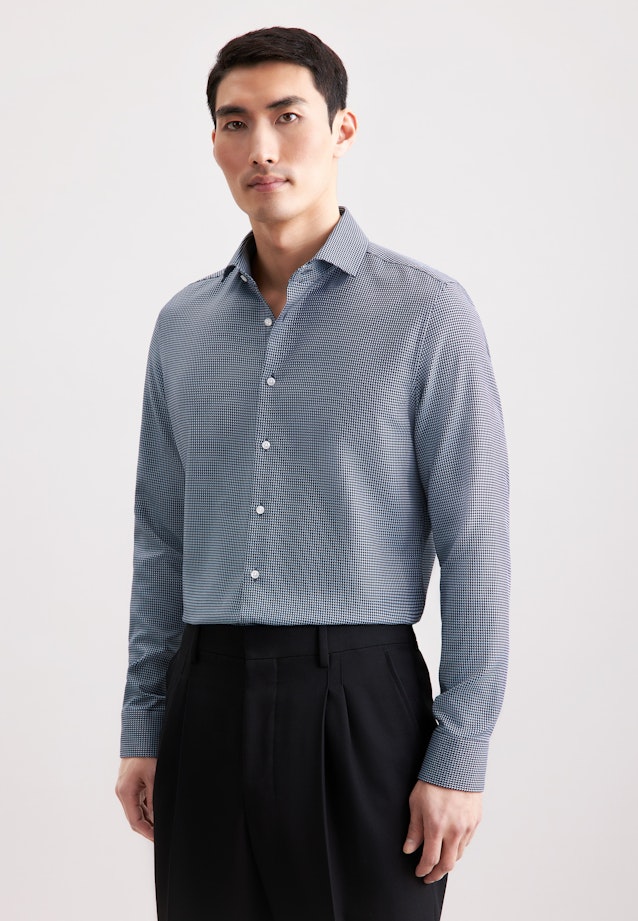 Slim Business shirt Pepita in Dunkelblau |  Seidensticker Onlineshop