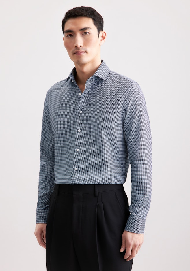 Slim Business Hemd Pepita in Dunkelblau | Seidensticker Onlineshop