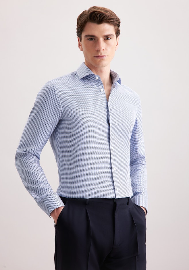 Slim Business shirt Pepita in Dunkelblau | Seidensticker online shop