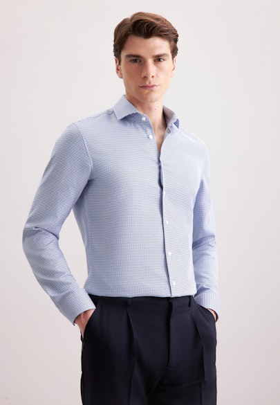 Slim Chemise d'affaires Pepita in Bleu Foncé |  Seidensticker Onlineshop