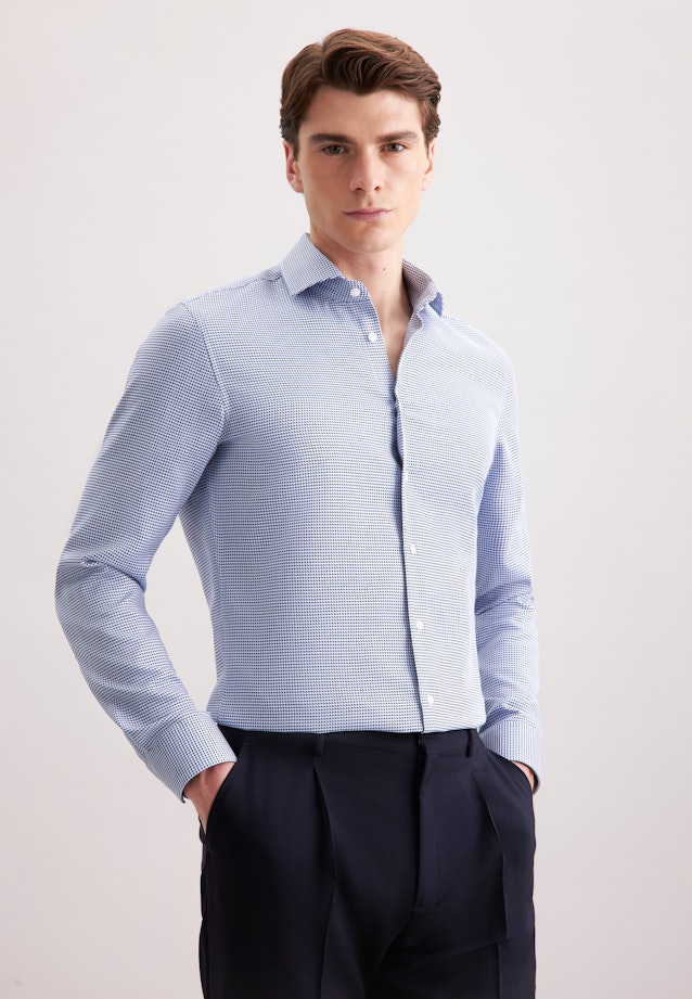 Slim Business Hemd Pepita in Dunkelblau |  Seidensticker Onlineshop