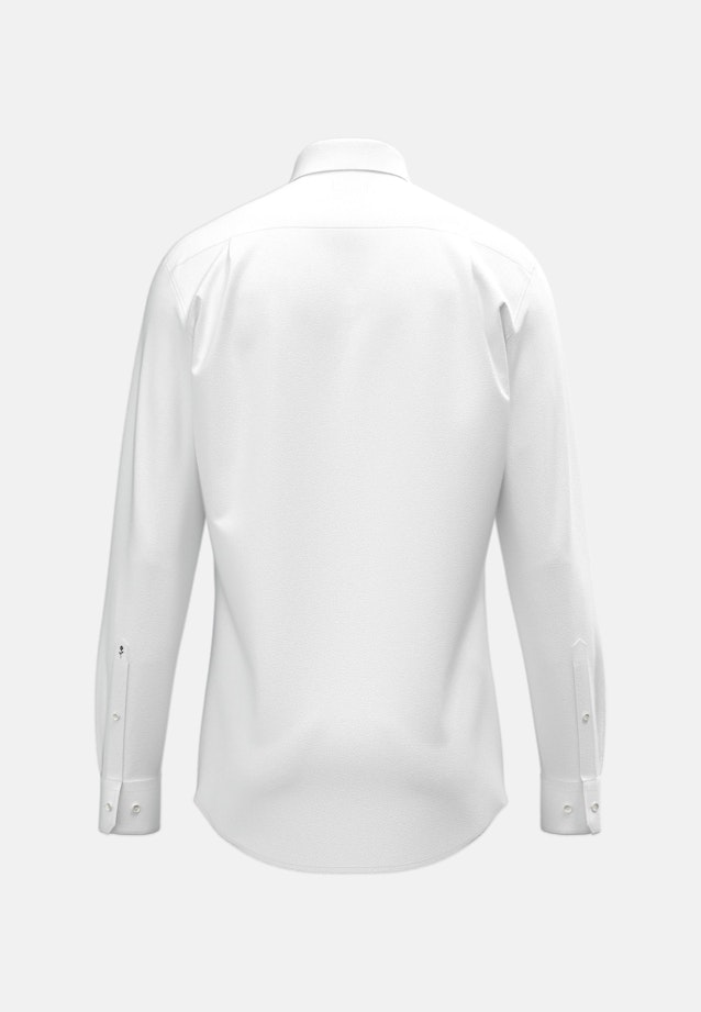 Regular Chemise en flanelle Uni in Blanc |  Seidensticker Onlineshop