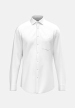 Regular Chemise en flanelle Uni in Blanc |  Seidensticker Onlineshop