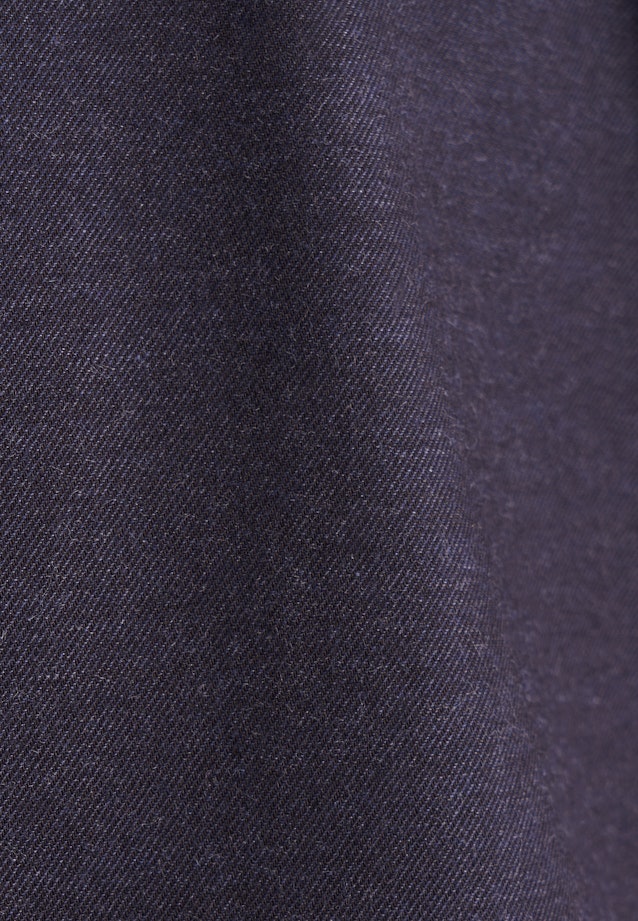 Regular Chemise en flanelle Uni in Bleu Foncé |  Seidensticker Onlineshop