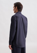 Regular Flanellhemd Uni in Dunkelblau |  Seidensticker Onlineshop