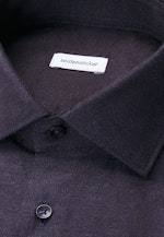 Regular Flanellhemd Uni in Dunkelblau |  Seidensticker Onlineshop