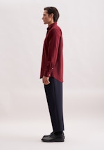 Regular Flanellhemd Uni in Rot |  Seidensticker Onlineshop