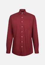 Regular Flanellhemd Uni in Rot |  Seidensticker Onlineshop
