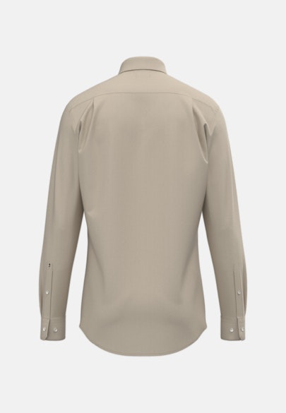 Regular Flanellhemd Uni in Beige |  Seidensticker Onlineshop