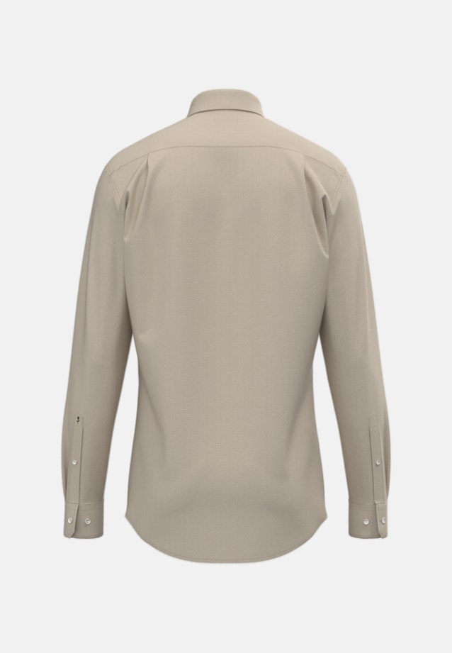 Regular Flannel shirt Uni in Beige |  Seidensticker Onlineshop