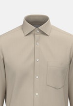 Regular Flannel shirt Uni in Beige |  Seidensticker Onlineshop