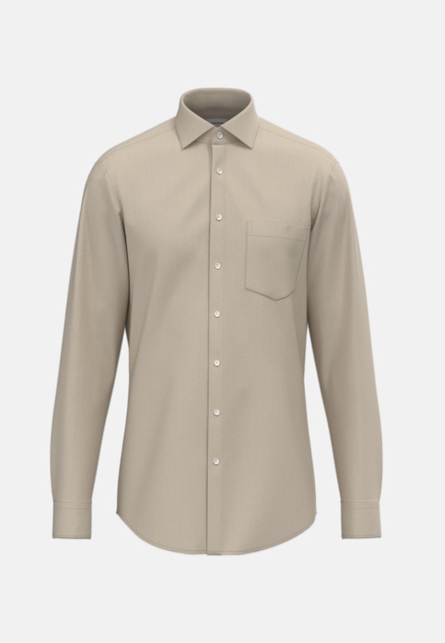 Regular Flanellhemd Flanell in Beige |  Seidensticker Onlineshop