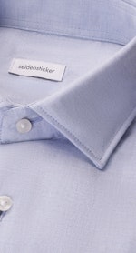 Regular Flanellhemd Uni in Mittelblau |  Seidensticker Onlineshop