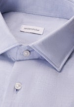 Regular Flanellhemd Uni in Mittelblau |  Seidensticker Onlineshop