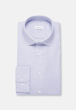 Regular Chemise en flanelle Uni in Bleu Moyen |  Seidensticker Onlineshop
