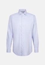 Regular Chemise en flanelle Uni in Bleu Moyen |  Seidensticker Onlineshop