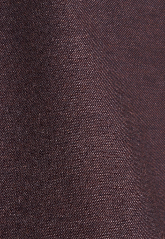 Regular Chemise en flanelle Uni in Marron |  Seidensticker Onlineshop