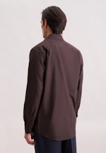 Regular Flanellhemd Uni in Braun |  Seidensticker Onlineshop