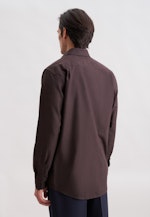 Regular Flanellhemd Uni in Braun |  Seidensticker Onlineshop