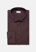 Regular Chemise en flanelle Uni in Marron |  Seidensticker Onlineshop