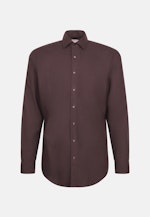 Regular Chemise en flanelle Uni in Marron |  Seidensticker Onlineshop