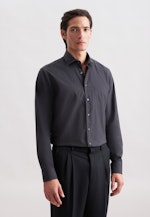 Regular Flanellhemd Uni in Grau |  Seidensticker Onlineshop