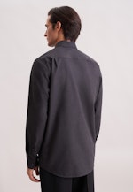 Regular Flanellhemd Uni in Grau |  Seidensticker Onlineshop