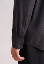 Regular Flanellhemd Uni in Grau |  Seidensticker Onlineshop