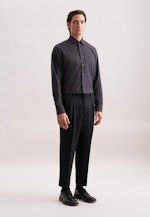 Regular Flanellhemd Uni in Grau |  Seidensticker Onlineshop