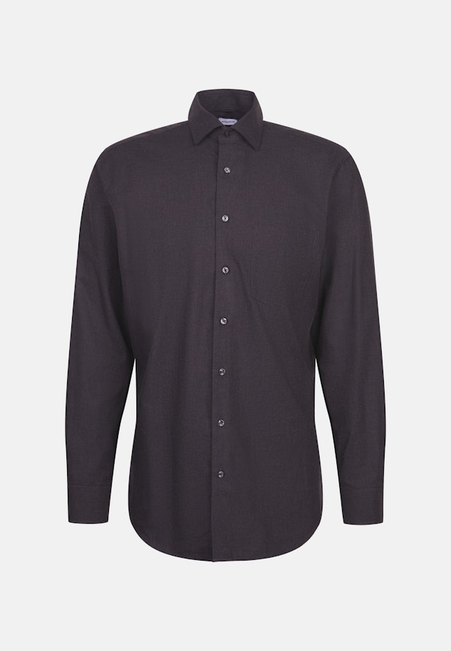 Regular Flanellhemd Uni in Grau |  Seidensticker Onlineshop