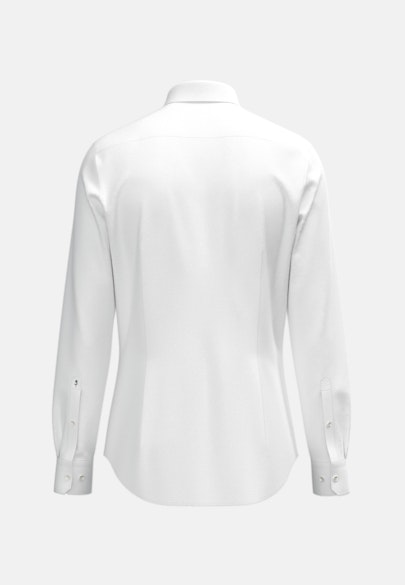 Slim Flanellhemd Uni in Weiß |  Seidensticker Onlineshop