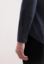 Slim Flanellhemd Uni in Dunkelblau |  Seidensticker Onlineshop