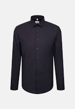 Slim Flanellhemd Uni in Dunkelblau |  Seidensticker Onlineshop