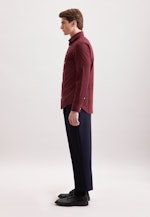 Slim Flanellhemd Uni in Rot |  Seidensticker Onlineshop