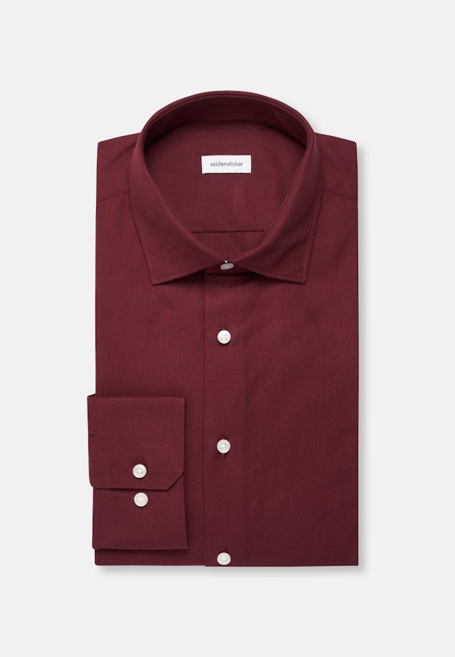 Slim Flanellhemd Uni in Rot |  Seidensticker Onlineshop