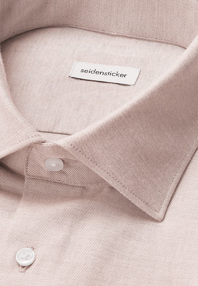 Slim Flanellhemd Flanell in Beige |  Seidensticker Onlineshop
