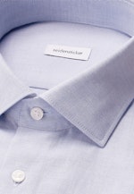 Slim Flanellhemd Uni in Mittelblau |  Seidensticker Onlineshop