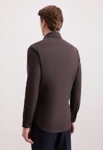 Slim Flanellhemd Uni in Braun |  Seidensticker Onlineshop