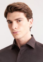 Slim Flanellhemd Uni in Braun |  Seidensticker Onlineshop